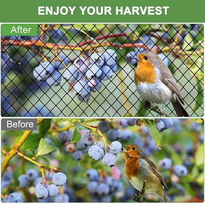 Bird Netting - 25'x100' Heavy Duty Nylon Net with 2' Mesh for Garden Protection, Chicken Coop