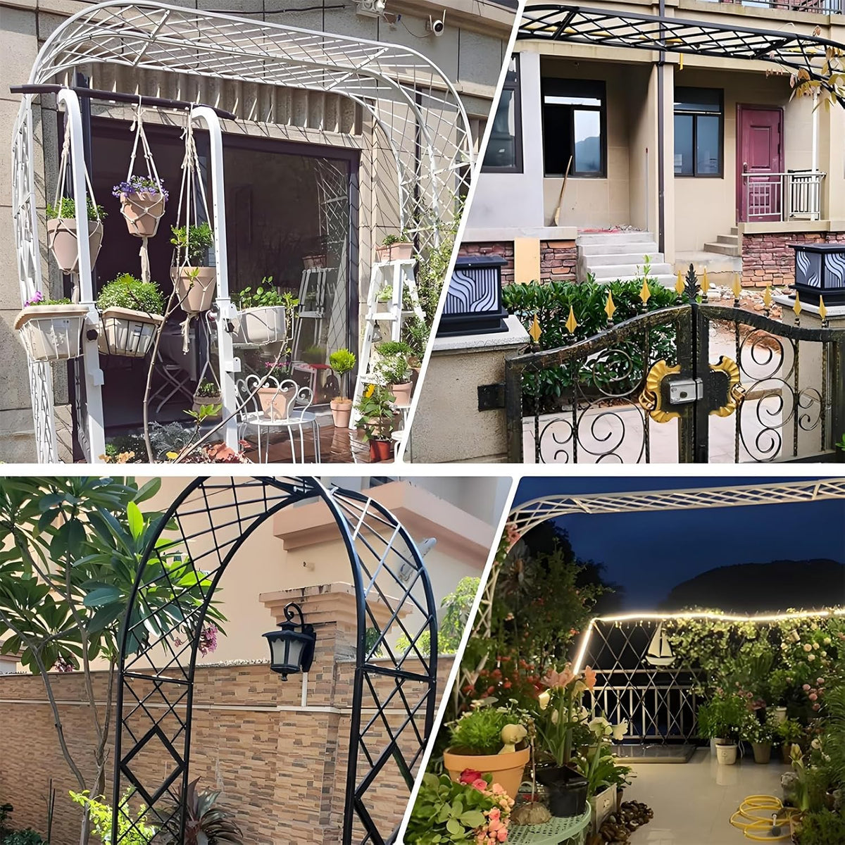 Heavy Duty Garden Arch Trellis, Wide Outdoor Metal Arbor Trellis Arch for Climbing Plants, Sturdy