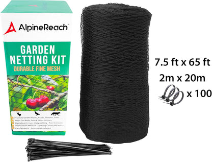 AlpineReach Garden Netting 7.5 x 65 ft Heavy Duty Bird Net, Deer, Plant Protection Extra Strong