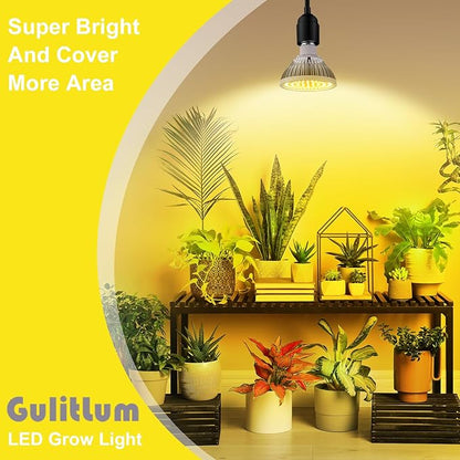 Grow Light Bulbs for Indoor Plants Full Spectrum, LED Grow Light Bulb 18W(180W Equivalent) 3500K
