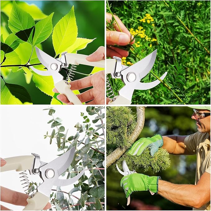 20 Garden Flower Shears Pruning Scissors Heavy Duty Plant Scissors Trimming Garden Clippers Hand
