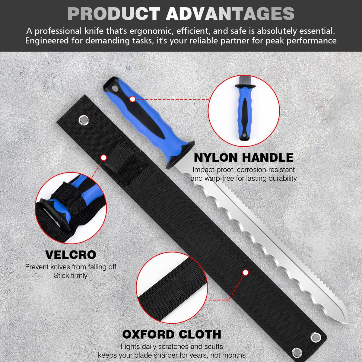 Sod Cutter knife: Stainless Steel Garden Knife 11.14-inch sharp blade, double-edged sod knife for
