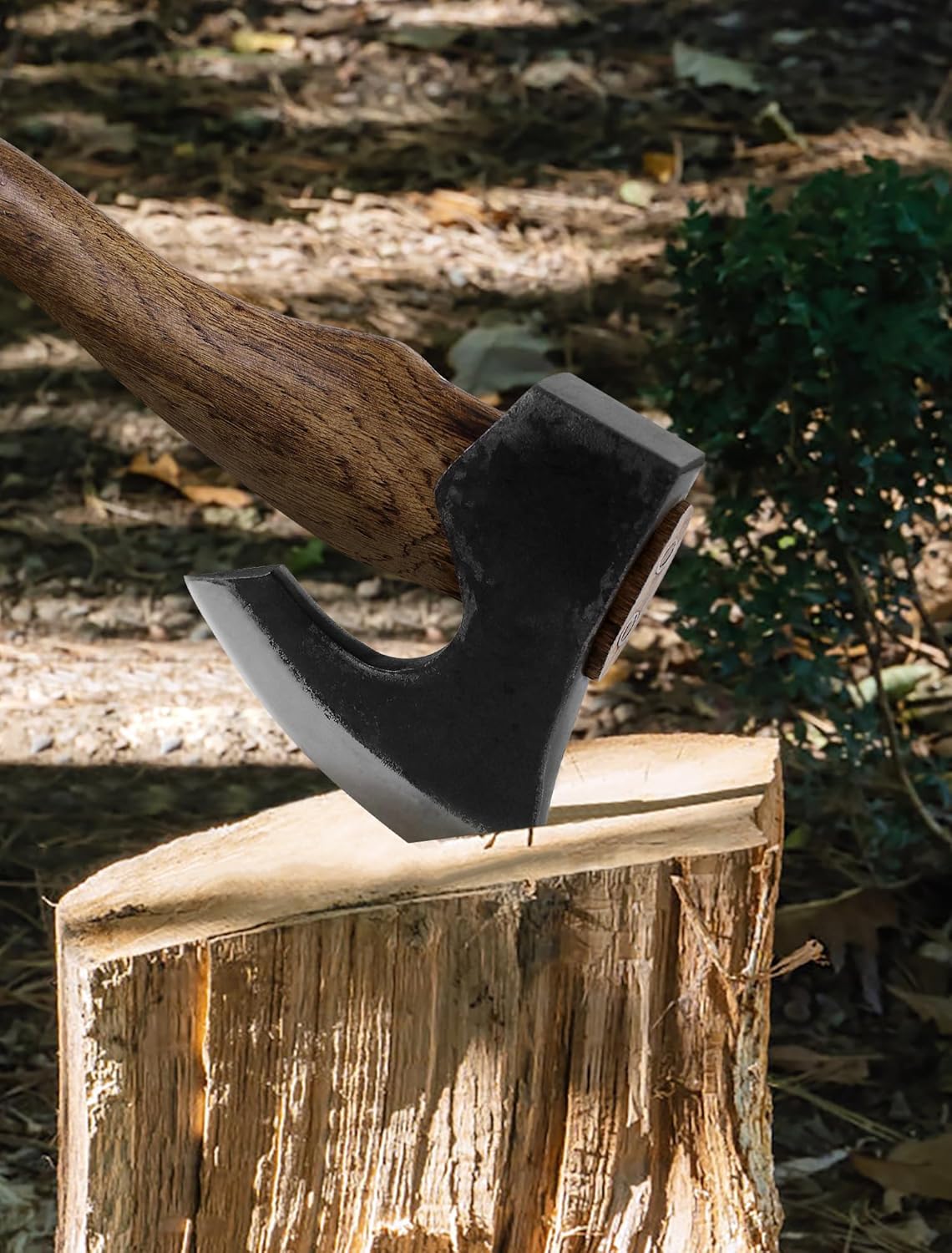 The Berserker - Camping Hatchet - Bushcraft Axe for Wood Chopping Carving- 15.7" Hand Axe with