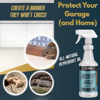 Rodent Rage Rat and Mouse Repellent; All-Natural Rodent Outdoor Barrier; Keeps Rats and Mice Out of