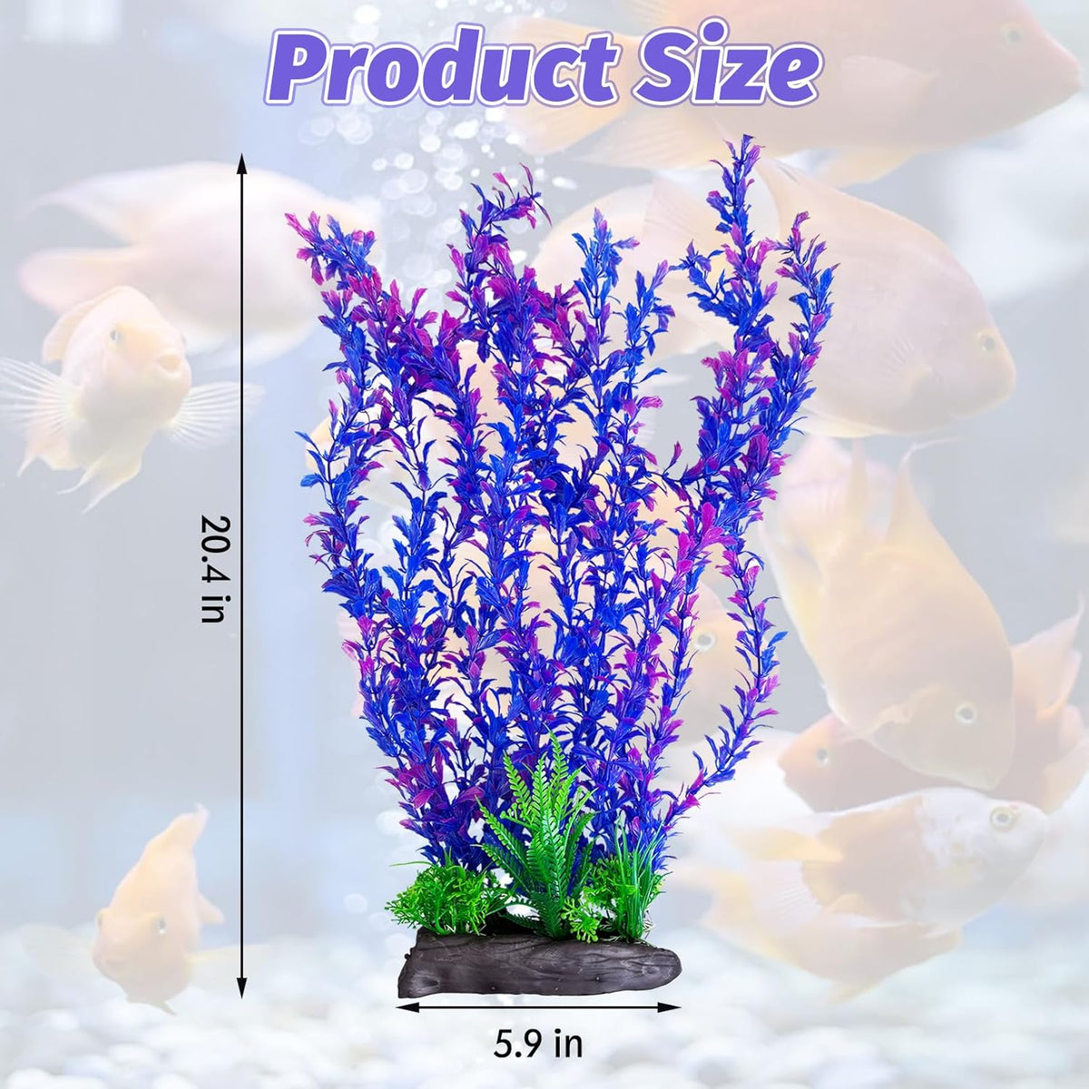 Hamiledyi Aquarium Plastic Plants Aquarium Decor Artificial Fish Tank Plants,Tall Fish Tank