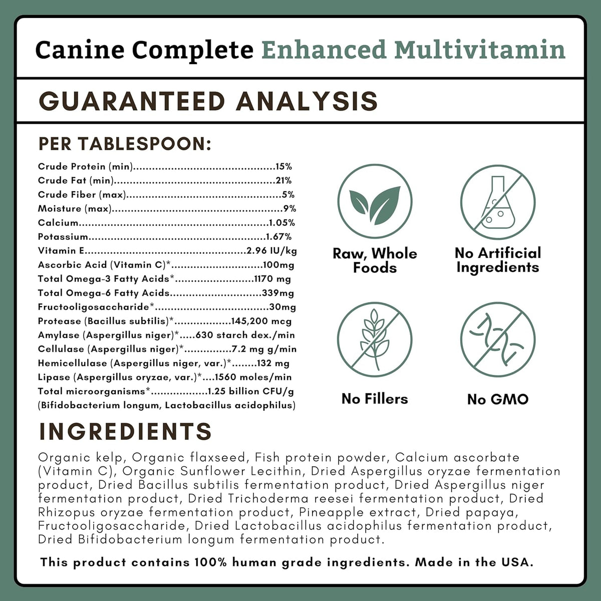 Wholistic Pet Organics Canine Complete - Dog Multivitamin Powder - 4 Lb - Daily Dog Vitamins and