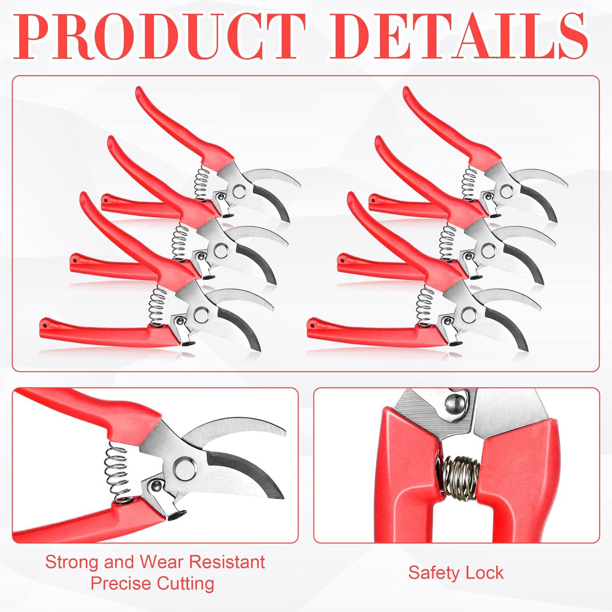 Chumia 30 Garden Flower Shears Pruning Scissors Heavy Duty Plant Scissors Trimming Garden Clippers