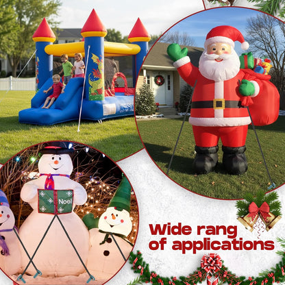 Vicenpal 100 Pcs 7 Inch Plastic Yard Stakes Inflatables Heavy Duty Plastic Garden Stakes for Tent