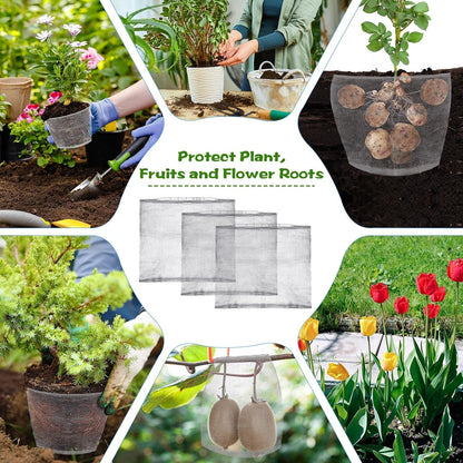 50 Pcs 1 Gallon Gopher and Vole Wire Mesh Basket Bulk Stainless Steel Plant Root Protector Gopher