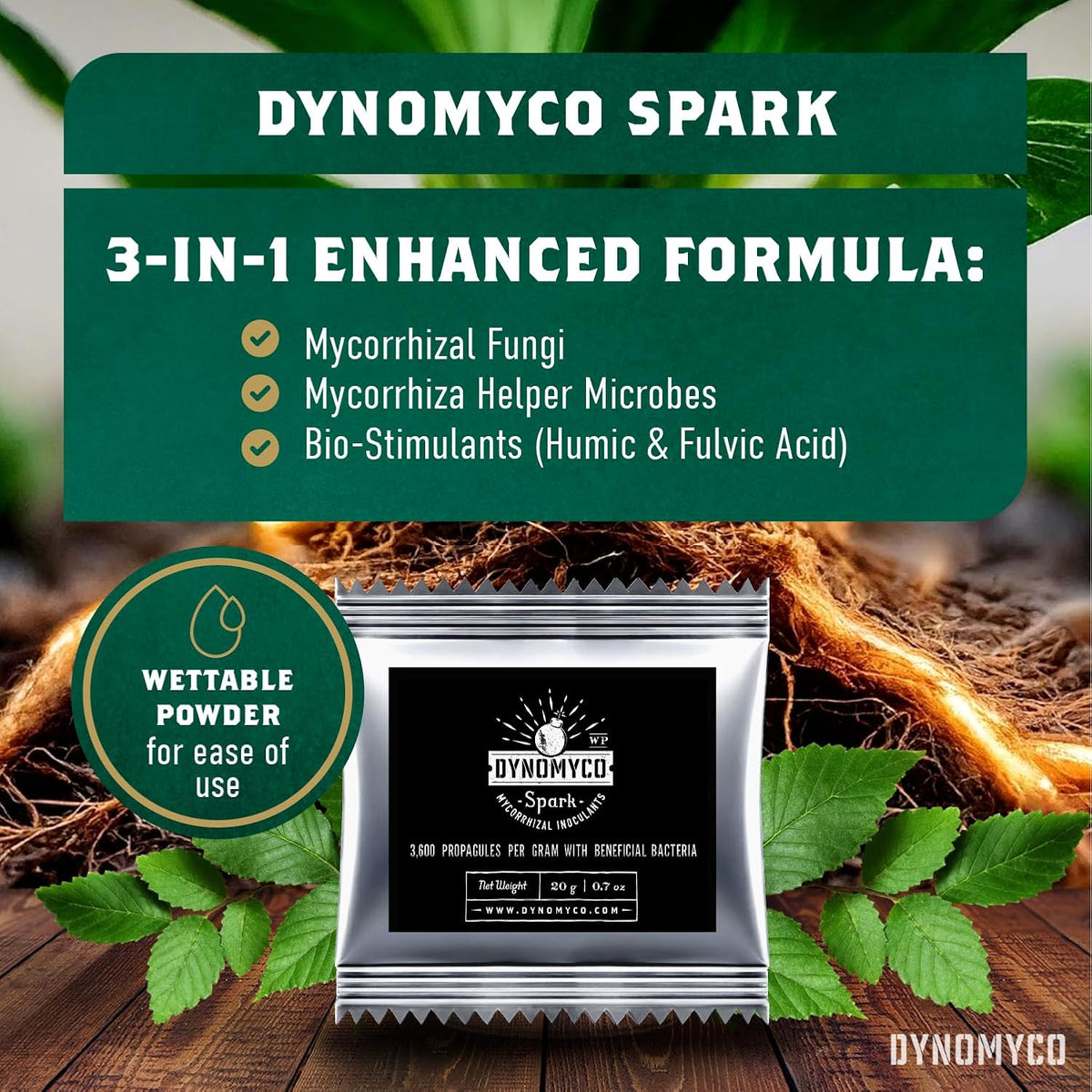 DYNOMYCO Mix 4-in-1 Mycorrhizal Grow Kit for Bigger Yields & Healthier Plants - Includes