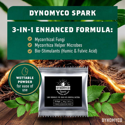 DYNOMYCO Mix 4-in-1 Mycorrhizal Grow Kit for Bigger Yields & Healthier Plants - Includes