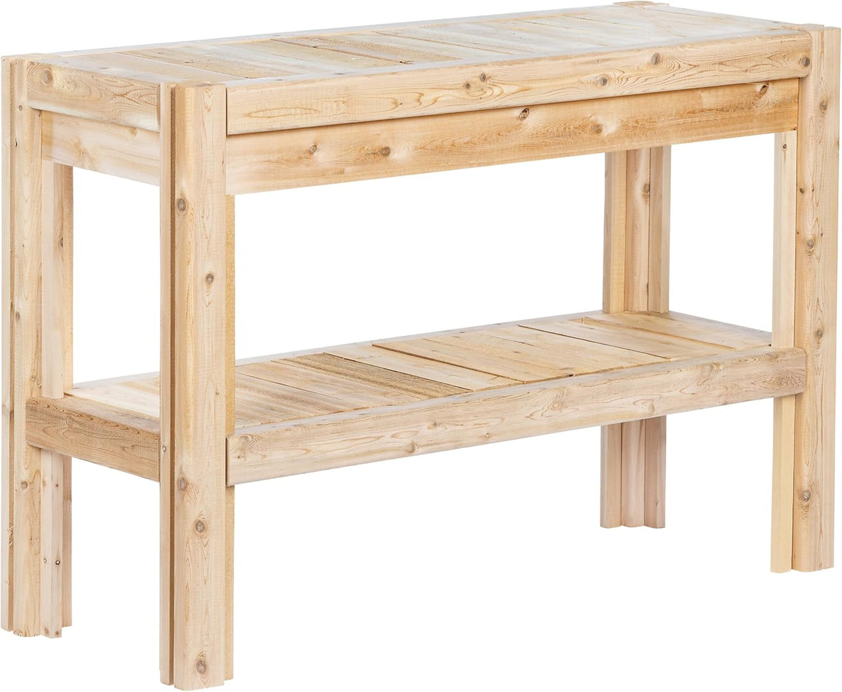 Greenes Fence Cedar Adjustable Storage Shelves, 44 in. x 16 in. x 30 in. - Made in USA with North