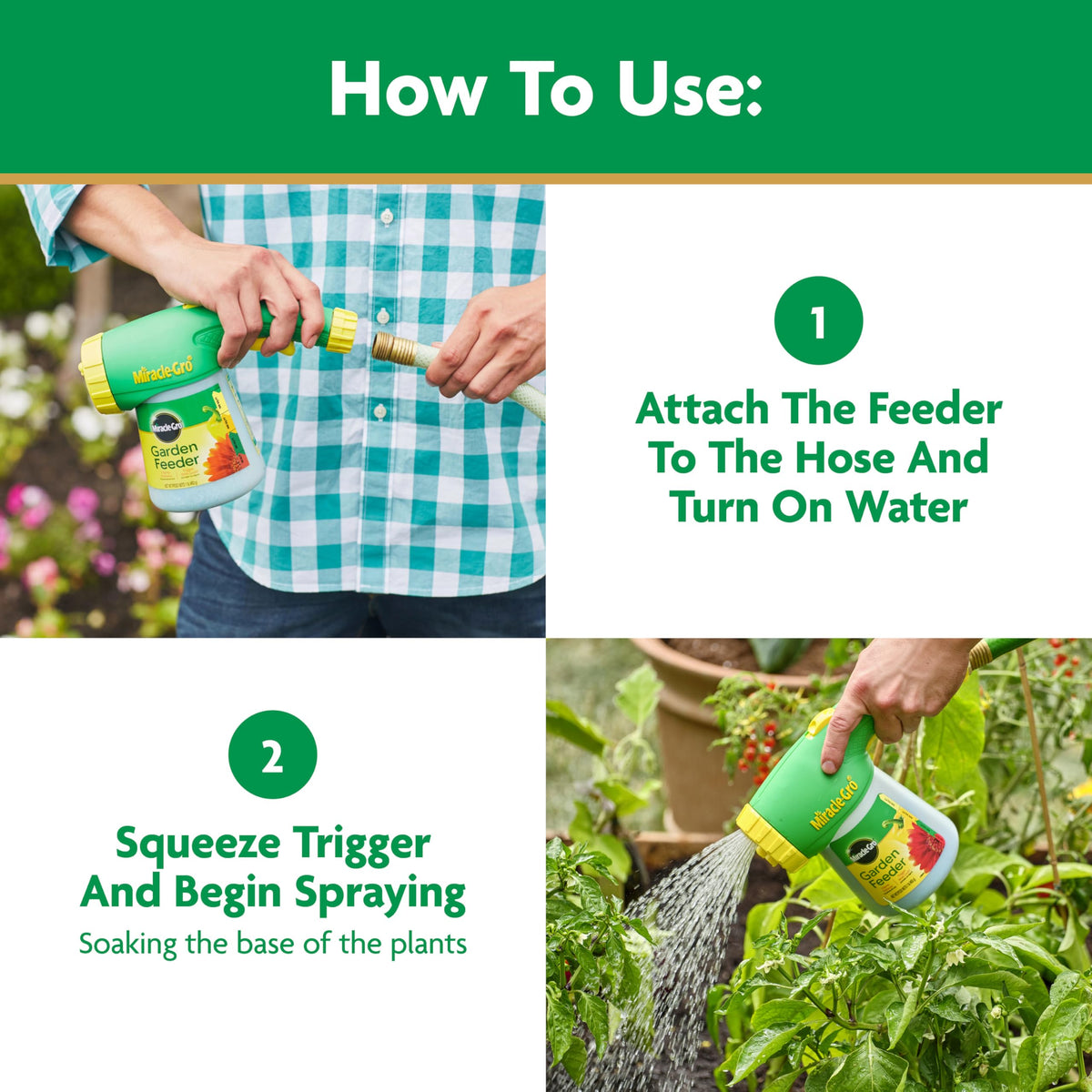 Miracle-Gro Water Soluble All Purpose Plant Food and Garden Feeder Bundle