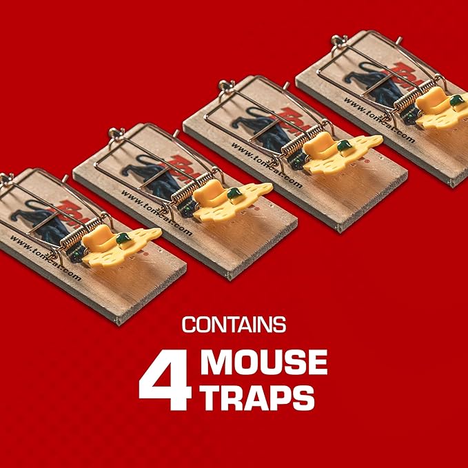 Tomcat Mouse Traps (Wooden), 4 Count Pack of 12