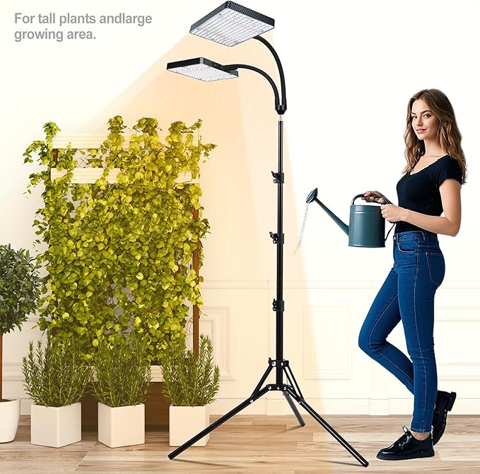 Grow Light with Stand, Orchbloom Grow Lights for Indoor Plants 50W, Natural Sunlight Full Spectrum