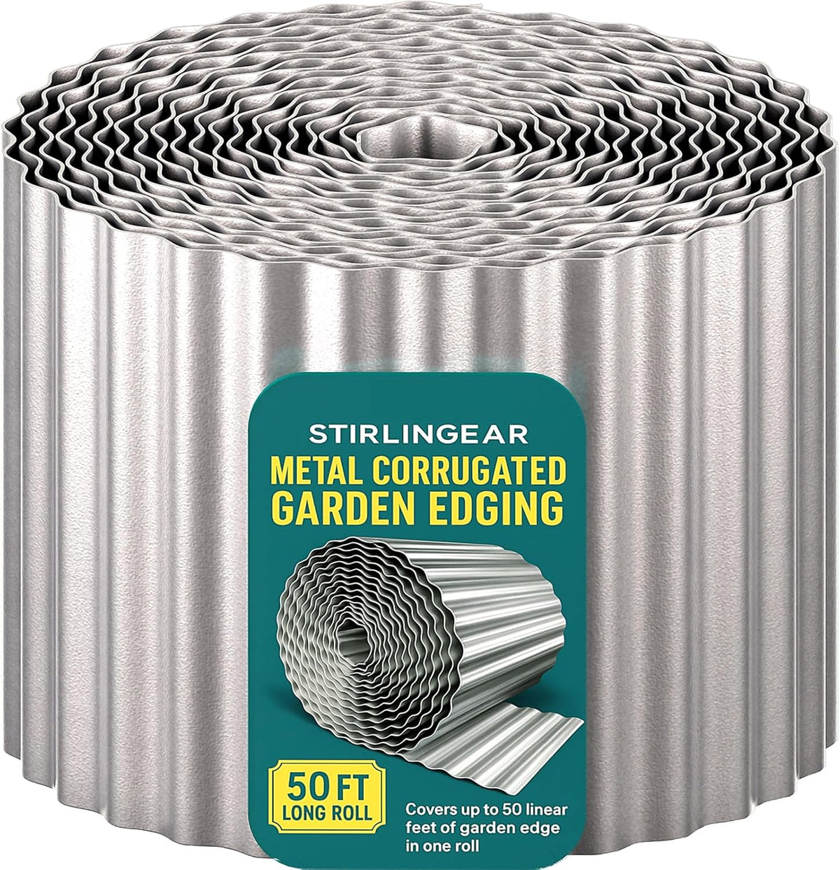 50FT Galvanized Steel Corrugated Metal Landscape Edging – Flexible & Rustproof Garden Edging