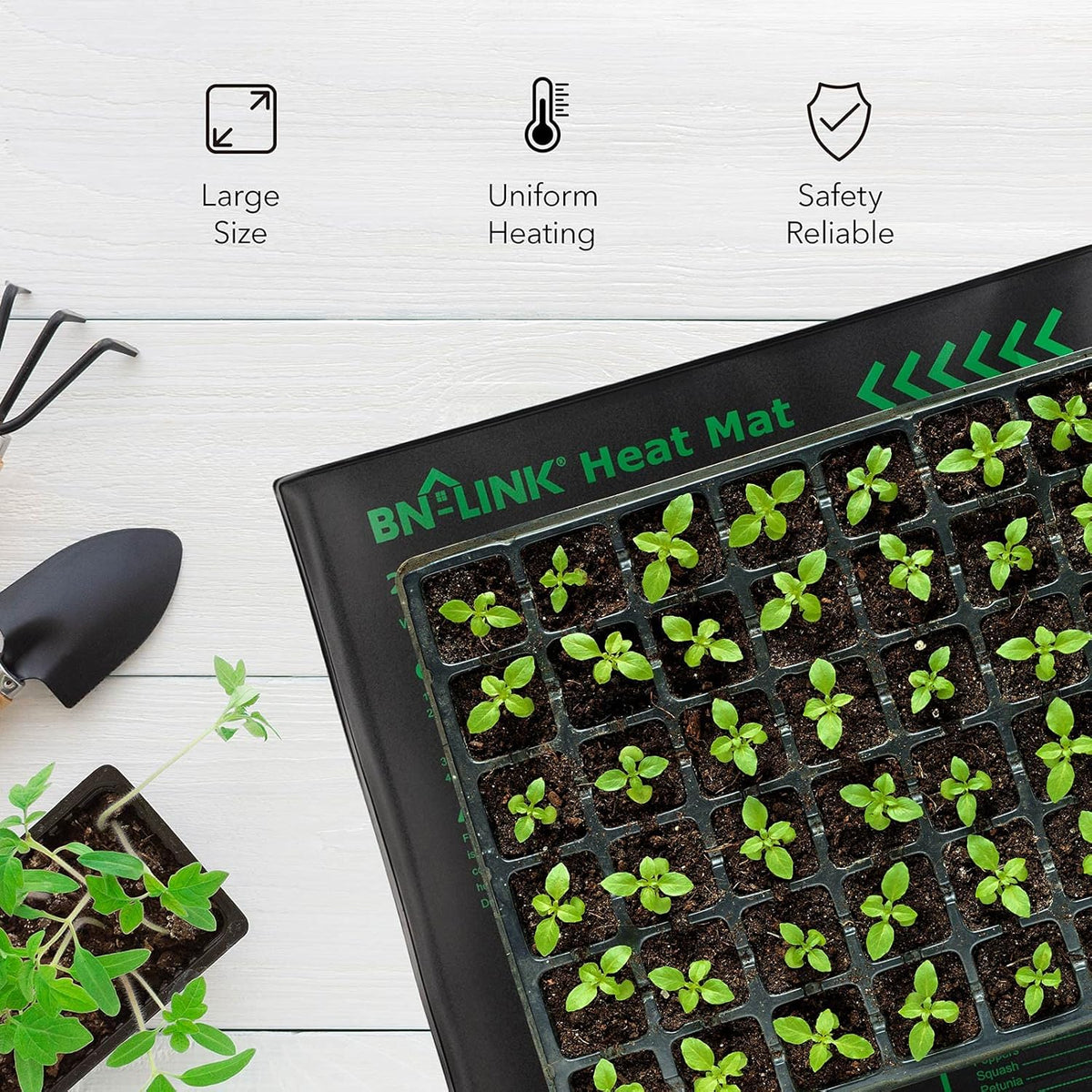 BN-LINK Seedling Heat Mat Warm Hydroponic Heating Pad Waterproof 20" x 20.75" for Seed Starting