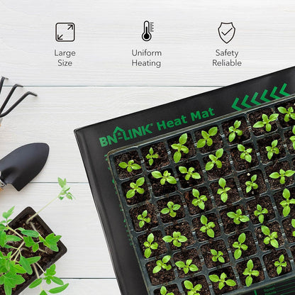 BN-LINK Seedling Heat Mat Warm Hydroponic Heating Pad Waterproof 20" x 20.75" for Seed Starting
