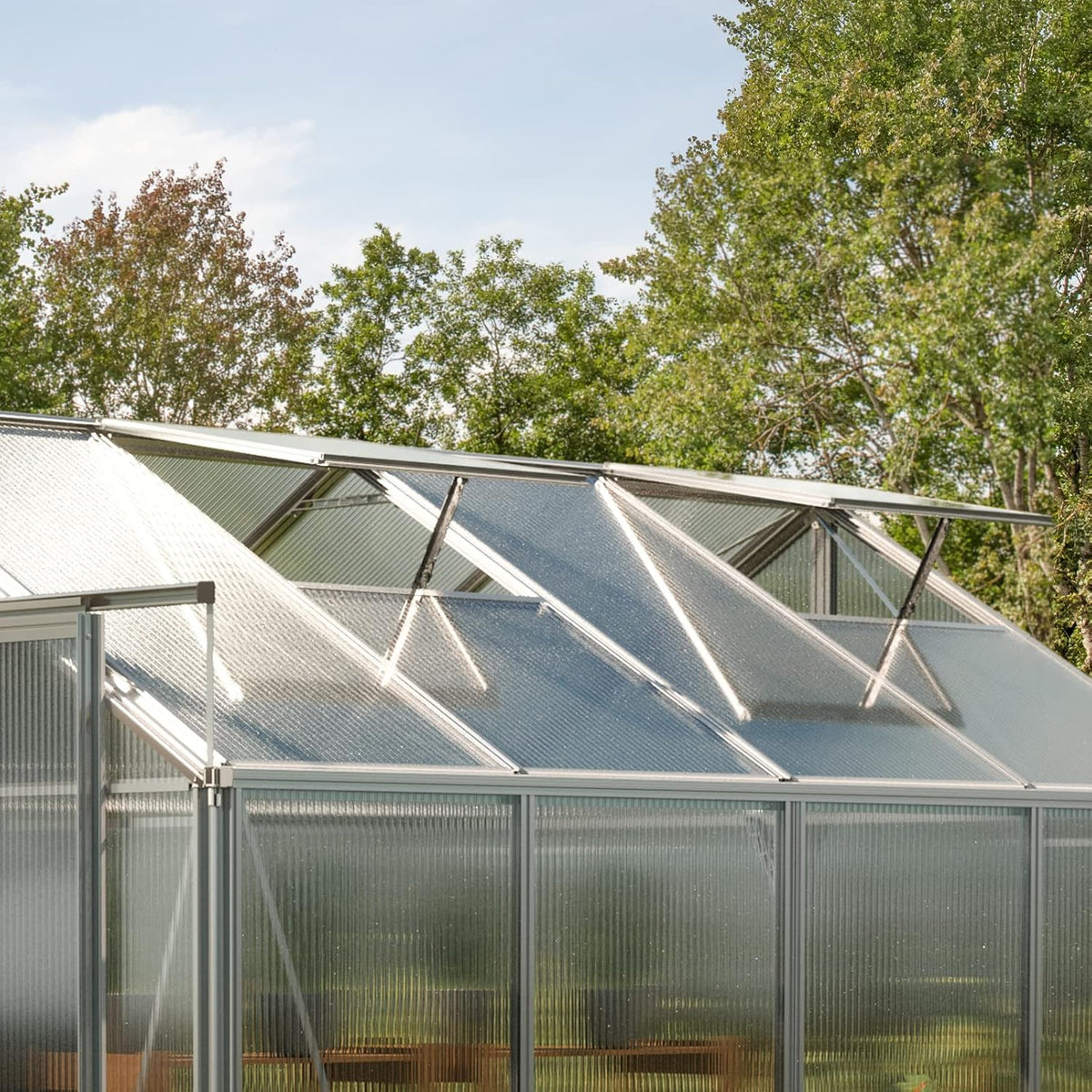 Greenhouse Saphir 5 Aluminum Frame 8.5 x 10.6 ft Approx. 6 mm Polycarbonate Panels - with Bonus