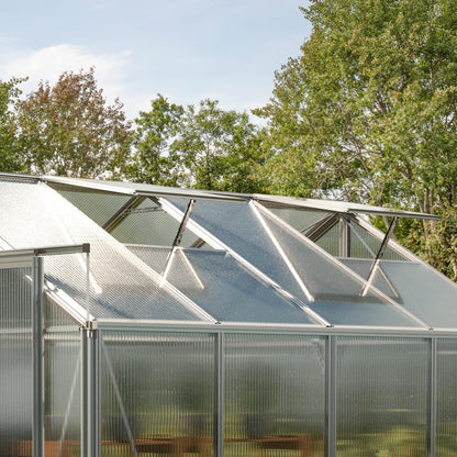 Greenhouse Saphir 5 Aluminum Frame 8.5 x 10.6 ft Approx. 6 mm Polycarbonate Panels - with Bonus