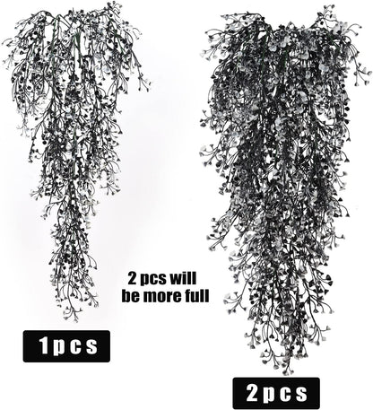 RECUTMS Artificial Hanging Plants 4 Pcs Fake Ferns Artificial Plants Large Faux Hanging Plant Wall