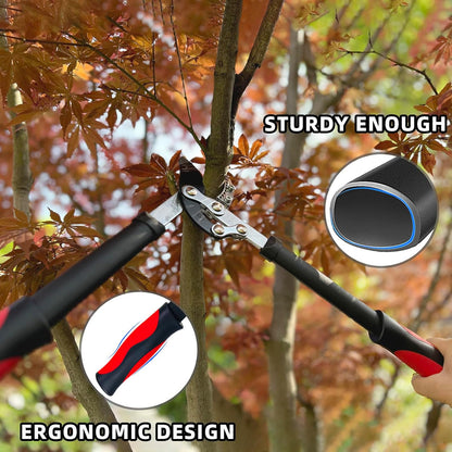 Lopper Heavy Duty Branch Cutter Tree Clippers with Compound Action, Chops Thick Branch Ease, Garden
