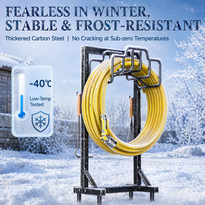 Skycarper Garden Hose Reel Holder Detachable Metal Water Hose Hanger Organizer Heavy Duty Free