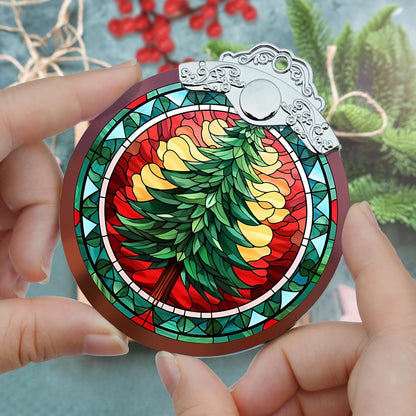 Stained Glass Christmas Ornaments, Jocidea Ornaments for Christmas Tree, Christmas Tree Decor