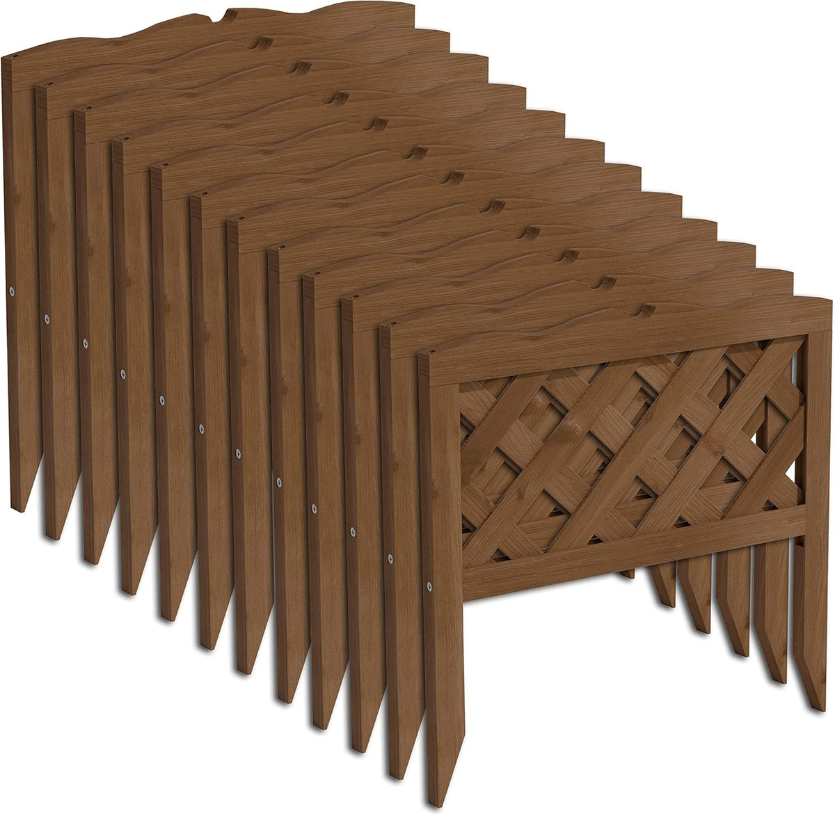 Greenes Fence Lattice Picket Border Fence 19.5 in. L x 19 in. H (12-Pack)