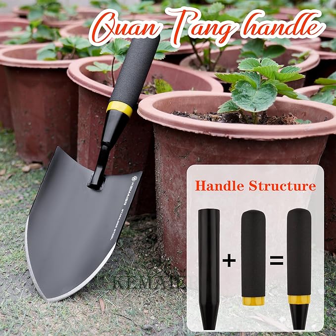 Heavy Duty Stainless Steel Garden Trowel and Shovel, Easy Digging and Weeding, Durable Garden Tools