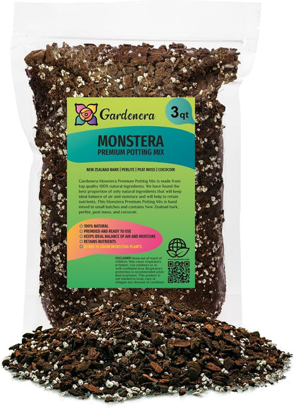 Gardenera Premium Monstera Potting Soil - Quick Drain Potting Soil for Growing and Repotting