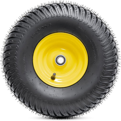 15x6.00-6(4PR) Tubeless Tire and Wheel, 15-Inch Replacement Pneumatic Tires and Wheel with 3/4"