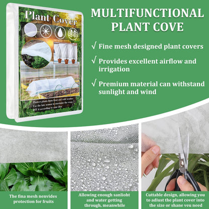 Plant Covers Freeze Protection 6.6 ft x 16 ft Floating Row Cover 1oz/yd² Garden Fabric Plant Cover