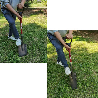 KYLIN 14-Gauge Heavy Duty Shovels Set,2-Piece Fiberglass D-Handle Spade,16” Drain Landscping