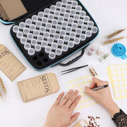 140 Slots Seed Storage Organizer, Garden Saving kit Seed Organizer with 30 Seed Envelopes, Write
