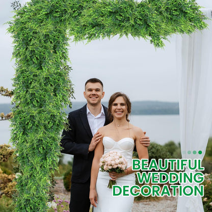 Geosar 110 Pcs Artificial Hanging Plants 32 Inch Hanging Boston Ferns Plastic Fake Plants for Wall