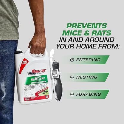 Tomcat Repellents Rodent Repellent Ready-to-Use, For Indoor and Outdoor Mouse and Rat Prevention