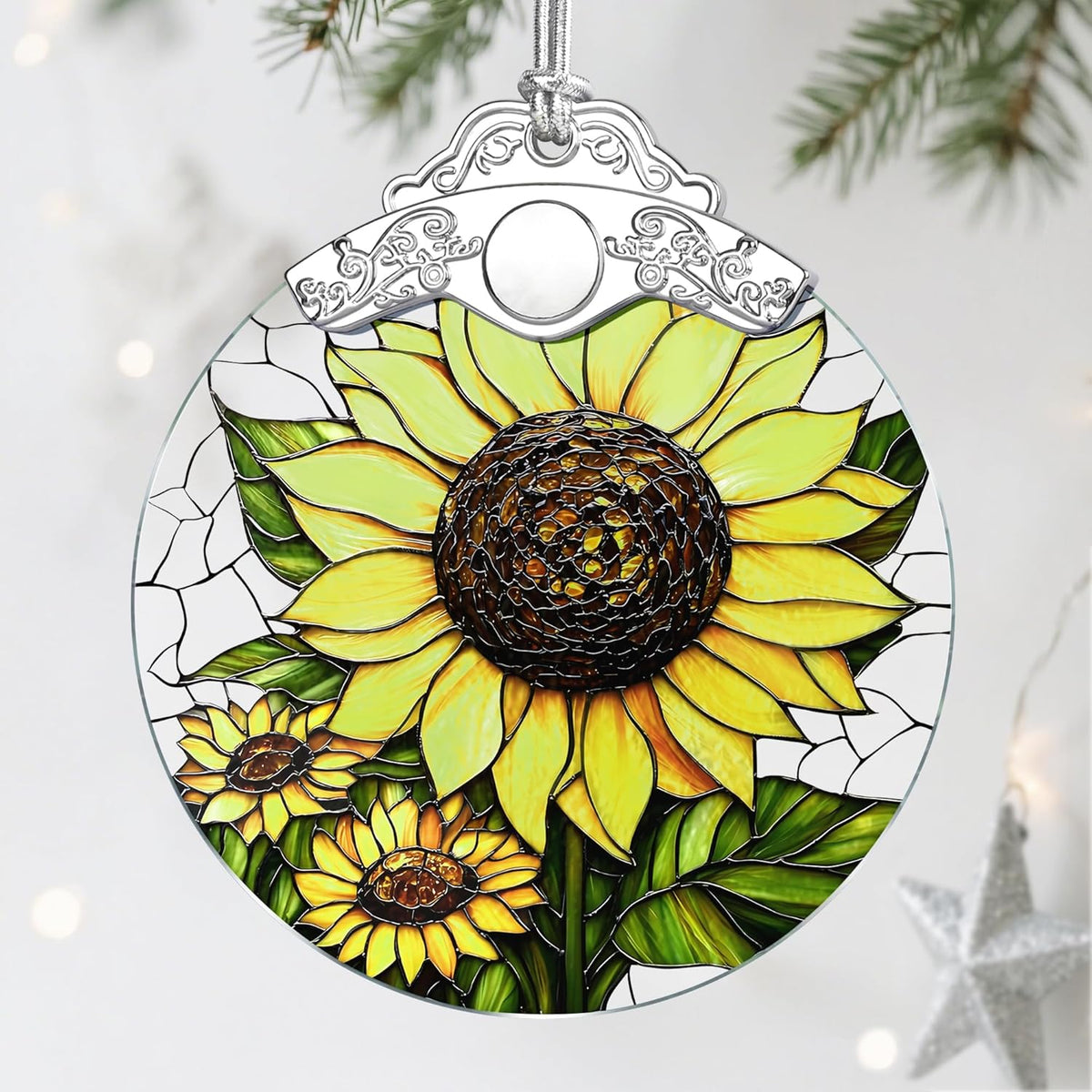 Stained Glass Ornament, Christmas Ornaments, Christmas Decorations for Tree, Holiday Ornament