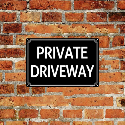 8x12"Private Driveway - High-Intensity Aluminum Parking Lot Sign, Weatherproof & Fade-Resistant