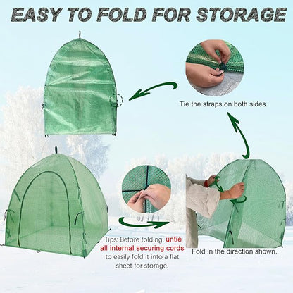 40″*40″*31″ Winter Plant Warm Covers - Raised Bed Cover, Garden Row Accelerator, Warm Tent Freeze