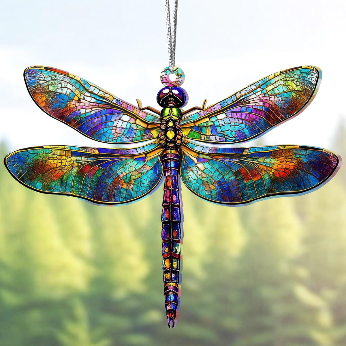 Dragonfly Gifts for Women, Dragonflies Decor Suncatcher Effect, Dragon Fly Stained Glass Effect