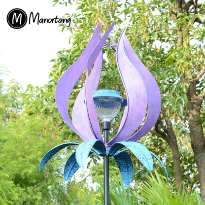 Multifunction Solar Wind Spinner Outdoor with Shepherd Hooks MANORTANG 83 Inch Metal Large