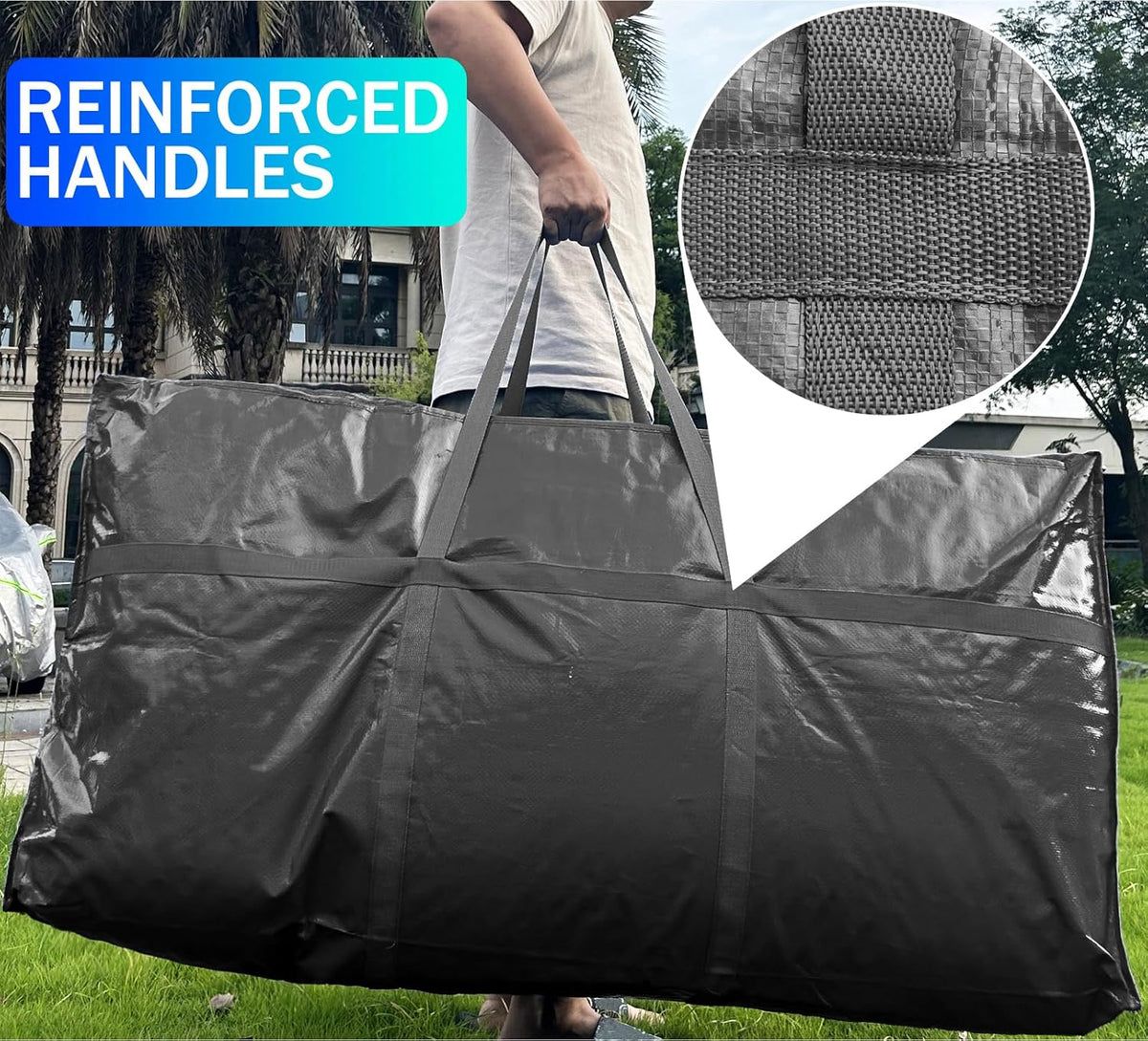 66 Gallon Extra Large Storage Bags, Huge Moving Bags Heavy Duty with Zipper and Stronger Handles