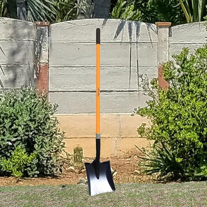Ashman Heavy-Duty Transfer Shovel (6 Pack) with 47-Inch long Durable Handle and Blade- Ideal for