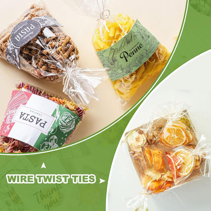 PATIKIL Bag Twist Ties 3 Inch, 800 Pcs Metallic Bread Ties for Treat Plastic Bags Gift Wrapping