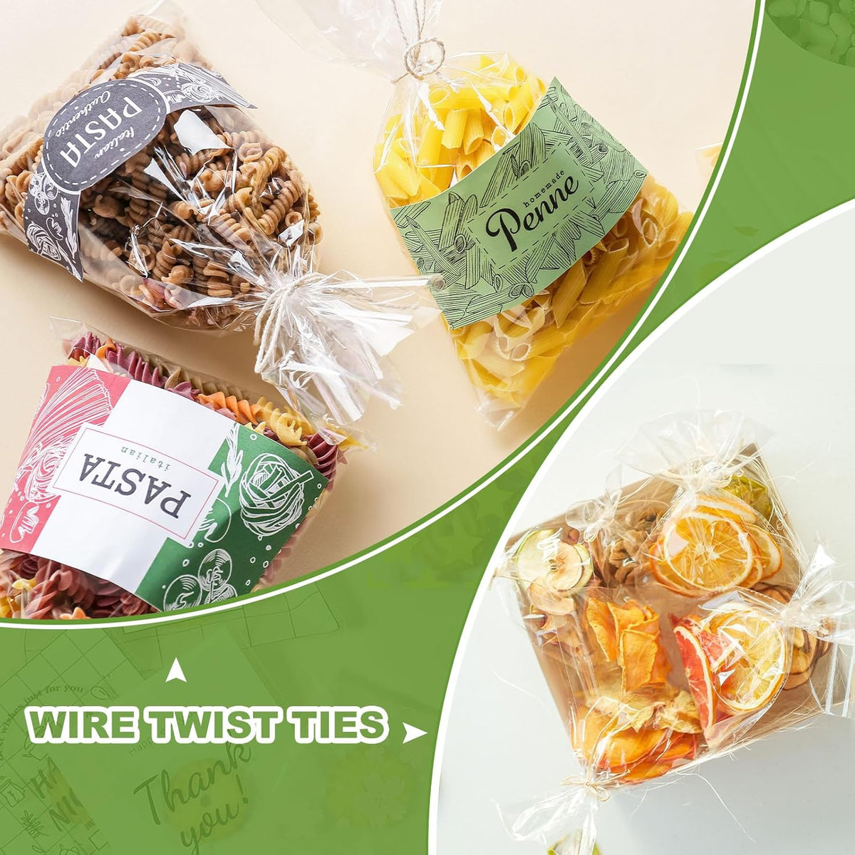 PATIKIL Bag Twist Ties 2 Inch, 800 Pcs Metallic Bread Ties for Treat Plastic Bags Gift Wrapping
