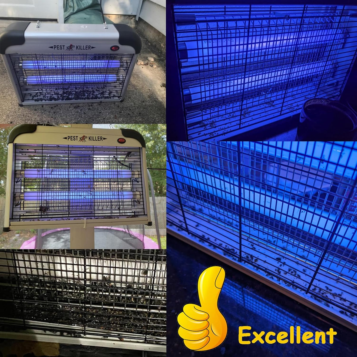 Indoor Electric Bug Zapper, 2800V Powerful Flying Insect Mosquito Killer w/ 20W Blue Light Attract