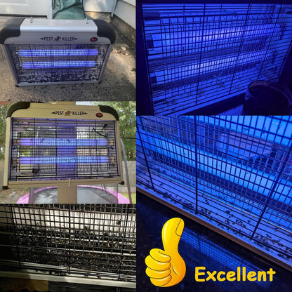 Indoor Electric Bug Zapper, 2800V Powerful Flying Insect Mosquito Killer w/ 20W Blue Light Attract