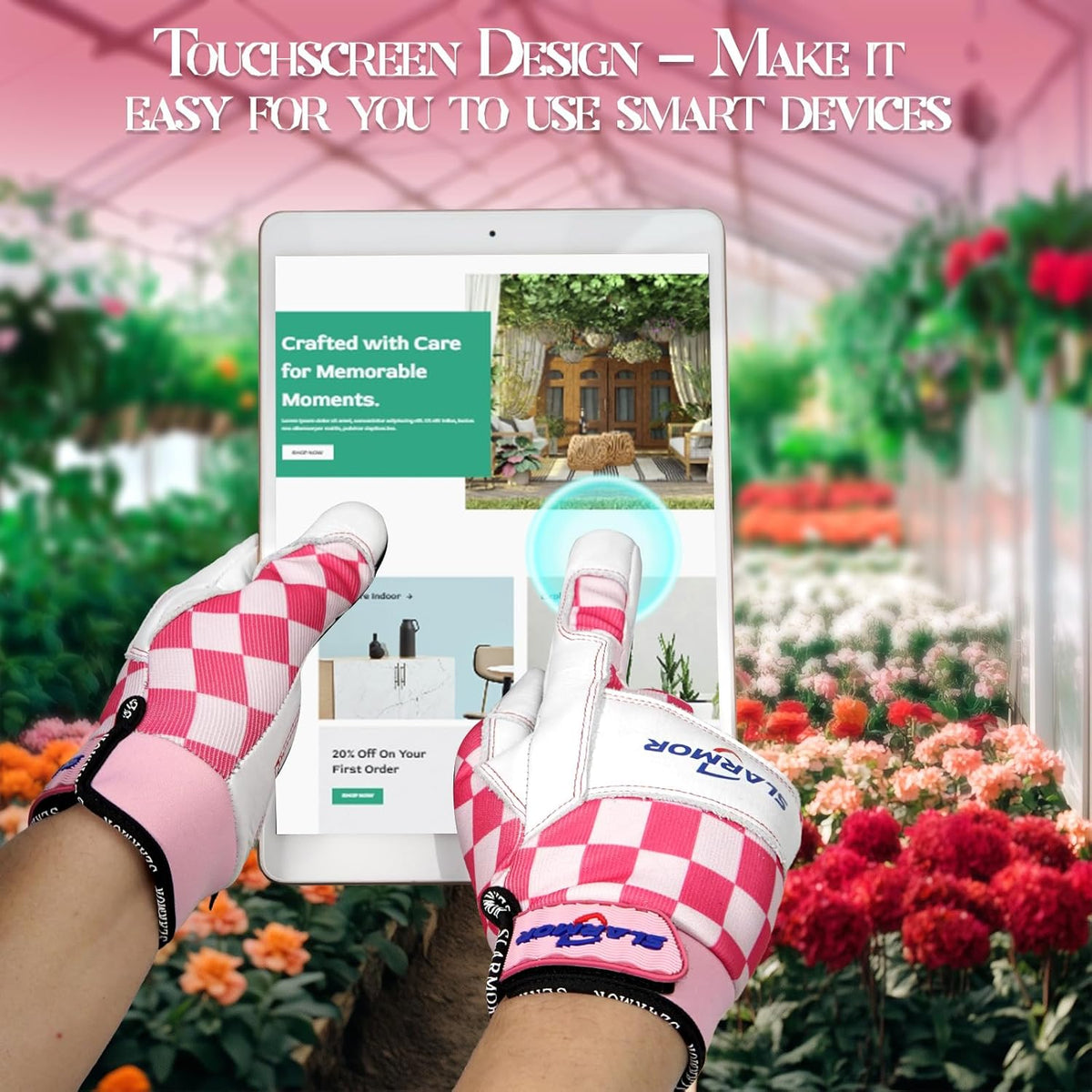 Leather-Gardening-Gloves for Women,Thorn-Proof Work-Gloves for Weeding,Digging,Planting,Pruning