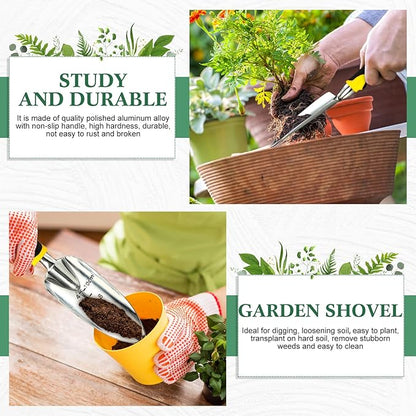 Honoson Garden Hand Trowel Transplant Trowel with Measurements Aluminum Alloy Planting Tools with